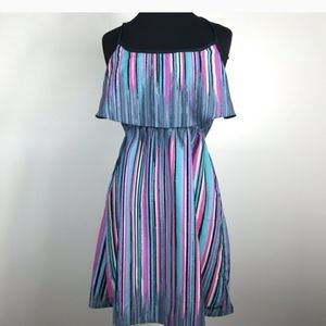 Billabong Blue & Pink Striped Mini Dress